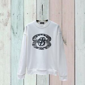 Balenciaga White Round Neck Long Sleeve T-Shirt